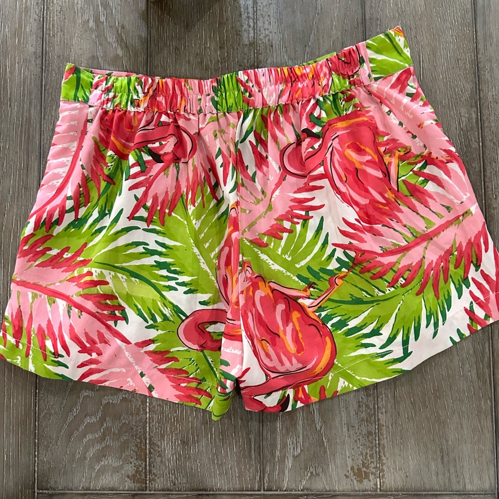 Tropical Pink and Green Women's Shorts - Picture 9 of 9